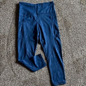 Zyia Blue Camo High-Waisted Leggings